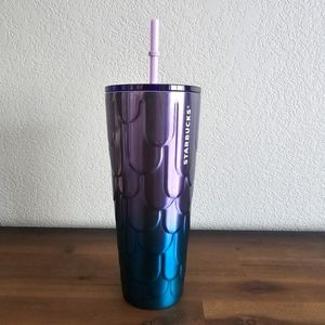 NWT 2023 Starbucks Stainless Steel Ombre Scales Purple Blue Spring Venti